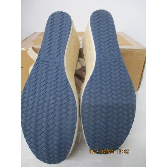 Good Condition Cole Haan Women Wedge Sandal 75mm, Sesame - Size 9 - Picture 5 of 10